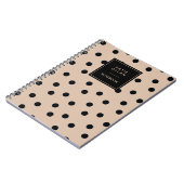 Carnet Points noirs élégants sur le beige (Côté gauche)