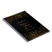 Carnet Points or tendance du jour de mariage sur Noir (Côté Droit)