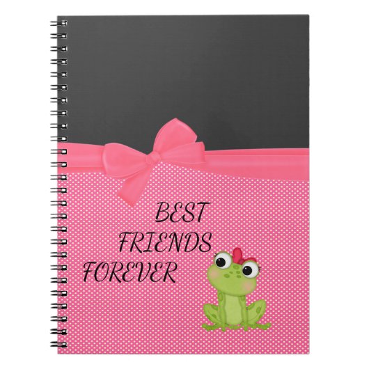 Carnet Points polka, Grenouille mignonne - Message motiva (Devant)