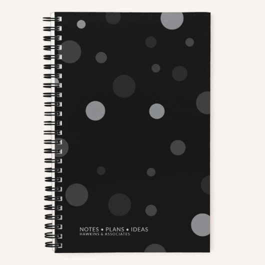 Carnet Points Pop Noirs Reliure Spirale (Recto)