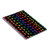 Carnet Points Rainbow Candy sur noir (Côté Droit)