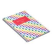 Carnet Points Rainbow Fuzzy amusants Personnalisés (Côté Droit)