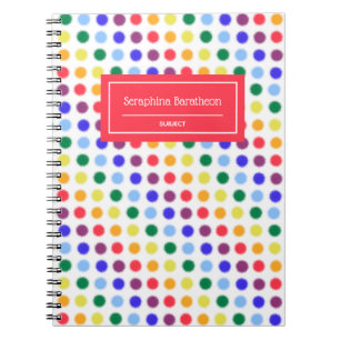 Carnet Points Rainbow Fuzzy amusants Personnalisés