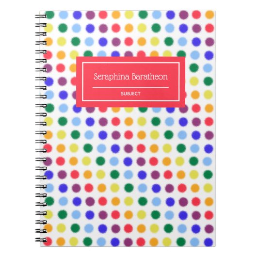 Carnet Points Rainbow Fuzzy amusants Personnalisés (Devant)