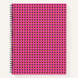 Carnet Points roses 80/90 Retro Neon Motif