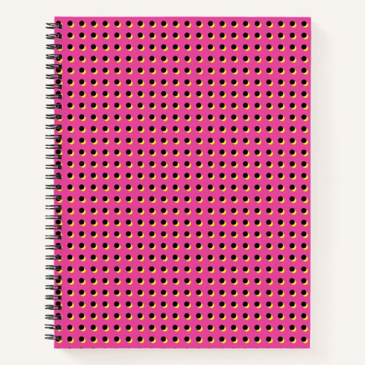 Carnet Points roses 80/90 Retro Neon Motif (Devant)