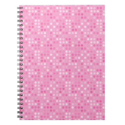 Carnet points roses et blancs (Devant)