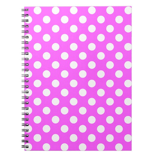Carnet Points Roses Et Grands Points Blancs (Devant)