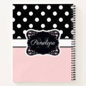 Carnet Points roses et noirs (Dos)