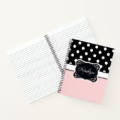 Carnet Points roses et noirs (Intérieur)
