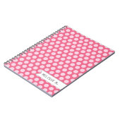 Carnet Points roses personnalisés (Côté gauche)