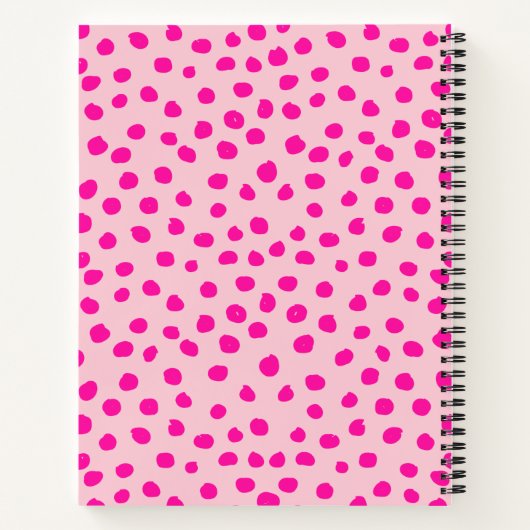 Carnet Points roses Preppy Points Posters de animaux mode (Dos)