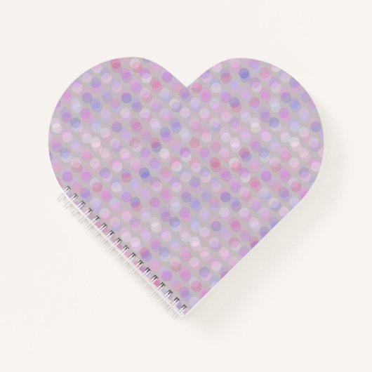 Carnet points roses, violets et gris (Devant)