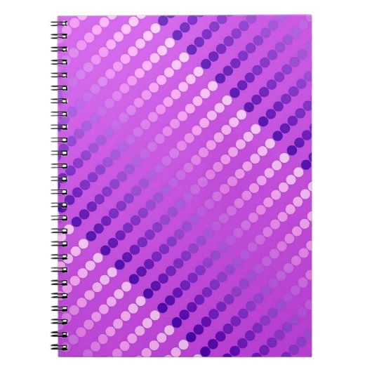 Carnet Points satinés - violet et orchidée (Devant)