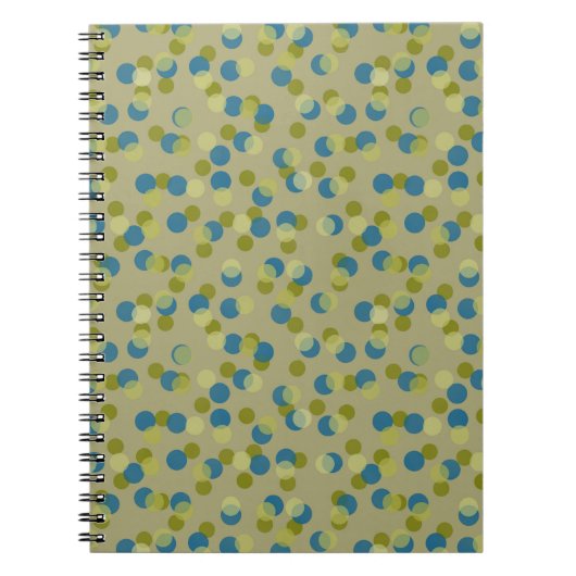 Carnet points verts, bleus et jaunes (Devant)