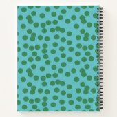 Carnet Points verts et bleus Abstraits personnalisés (Dos)