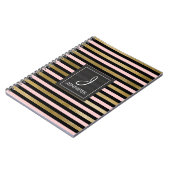 Carnet pointu à huile rose et or (Côté gauche)