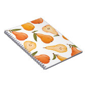 Carnet Poires jaunes : Arrière - plan blanc sans couture. (Côté Droit)