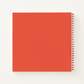 Carnet Pois à rayures de boho 70 rétro oranges papillon (Dos)