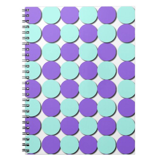 Carnet Pois Aqua & Blue (Devant)