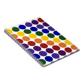 Carnet Pois arc-en-ciel en blanc (Côté Droit)