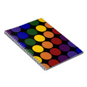 Carnet Pois arc-en-ciel en noir (Côté Droit)