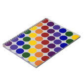 Carnet Pois arc-en-ciel sur gris (Côté gauche)