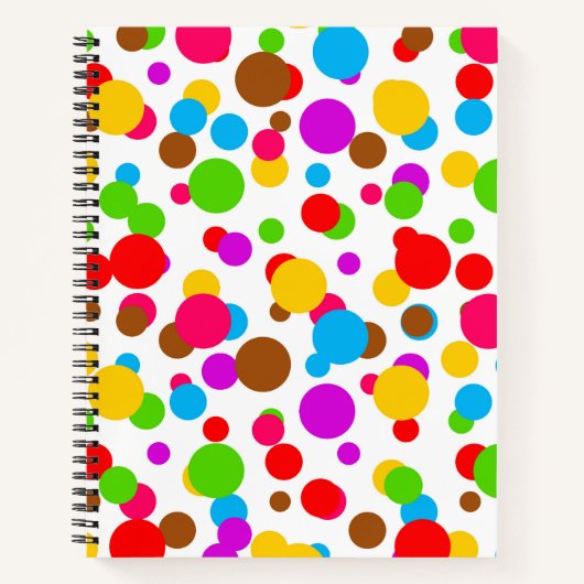 Carnet Pois Arrière - plans blancs colorés (Devant)