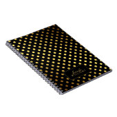 Carnet Pois Black et Faux Gold Foil (Côté Droit)