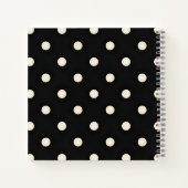 Carnet Pois blancs antiques en noir (Dos)