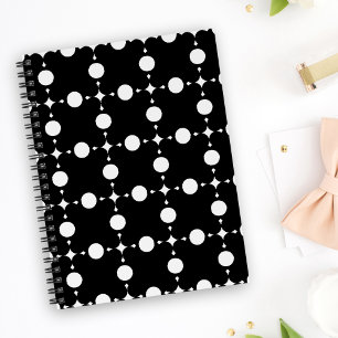 Carnet Pois blancs, Motif à points Polka, points, pointil