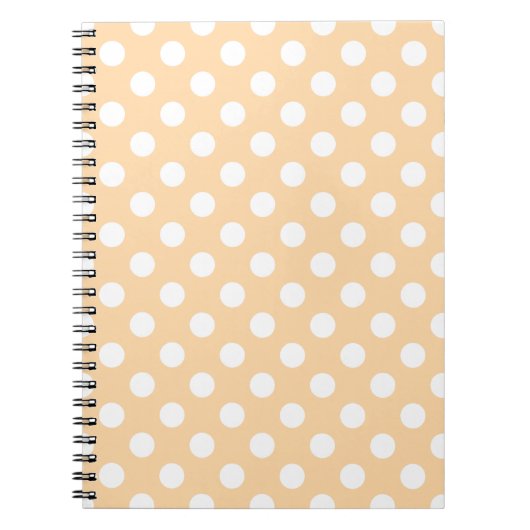 Carnet Pois blancs sur beige (Devant)