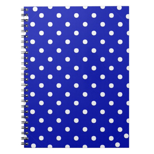 Carnet pois blancs sur bleu (Devant)