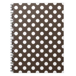 Carnet Pois blancs sur brun