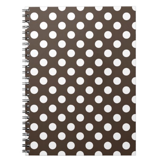 Carnet Pois blancs sur brun (Devant)