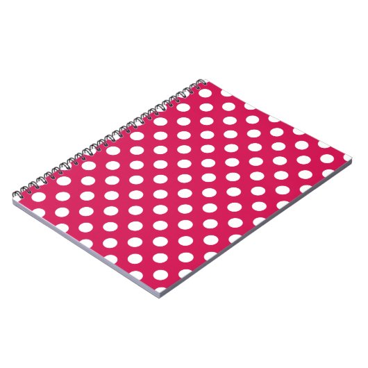 Carnet Pois blancs sur cerise (Côté gauche)