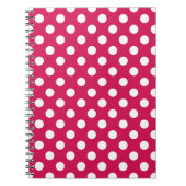 Carnet Pois blancs sur cerise (Devant)