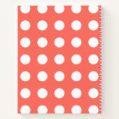 Carnet Pois blancs sur corail vivant (Dos)