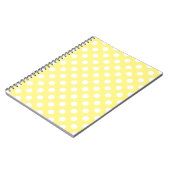 Carnet Pois blancs sur jaune citron (Côté gauche)