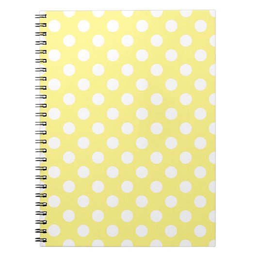 Carnet Pois blancs sur jaune citron (Devant)