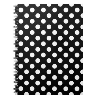 Carnet Pois blancs sur noir