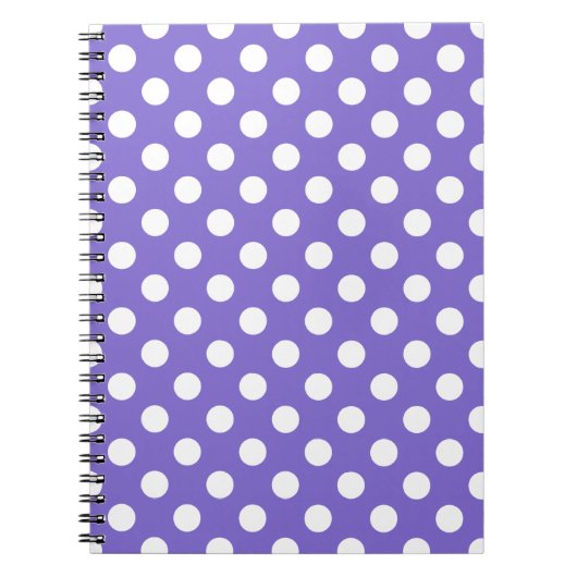 Carnet Pois blancs sur perwinkle (Devant)