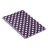 Carnet Pois blancs sur prune violette (Côté Droit)