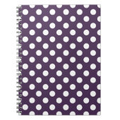 Carnet Pois blancs sur prune violette (Devant)