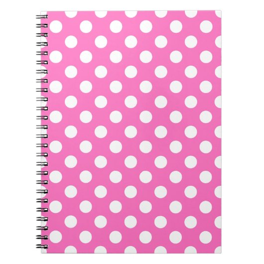 Carnet Pois blancs sur rose (Devant)