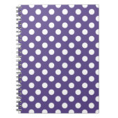 Carnet Pois blancs sur ultra violet (Devant)