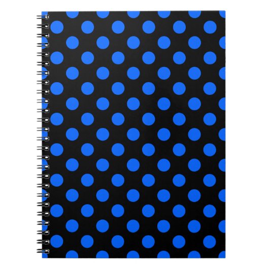 Carnet Pois bleu et noir (Devant)