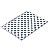 Carnet Pois bleu marine foncé (Côté gauche)