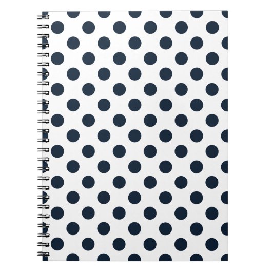 Carnet Pois bleu marine foncé (Devant)