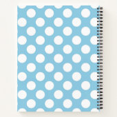 Carnet Pois Bleus, Motif Pointe Polka, Points, Pointe (Dos)